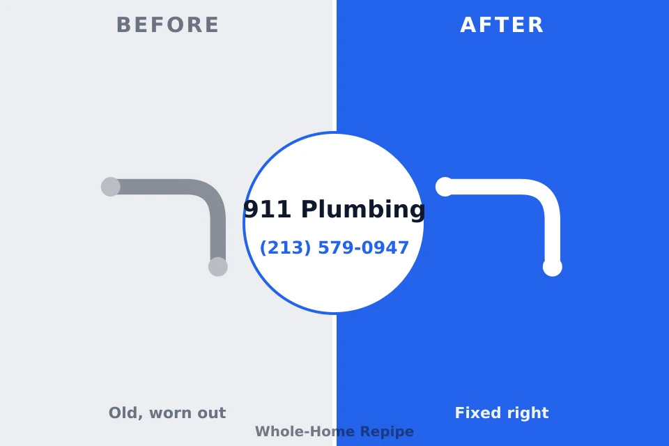 Before and after: plumbing company Rhodhiss, NC